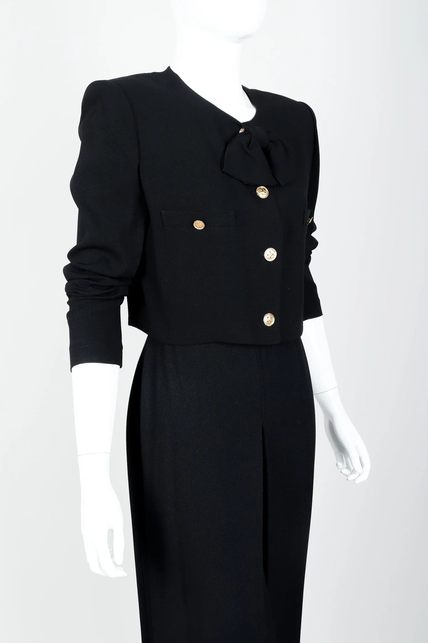 Crepe Boxy Button Jacket & Pant Suit