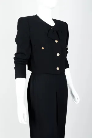 Crepe Boxy Button Jacket & Pant Suit