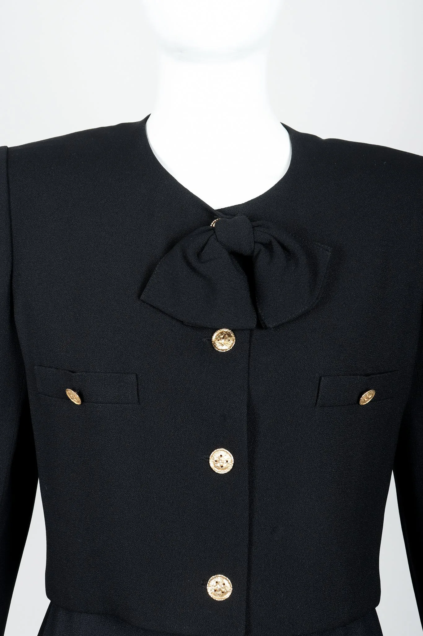 Crepe Boxy Button Jacket & Pant Suit