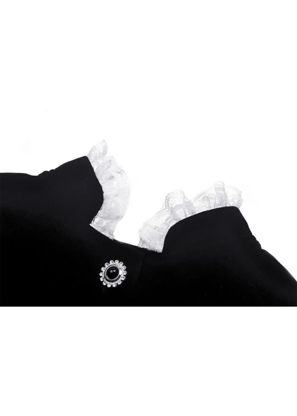 Dark In Love Augusta Skull Velvet Jacket Black