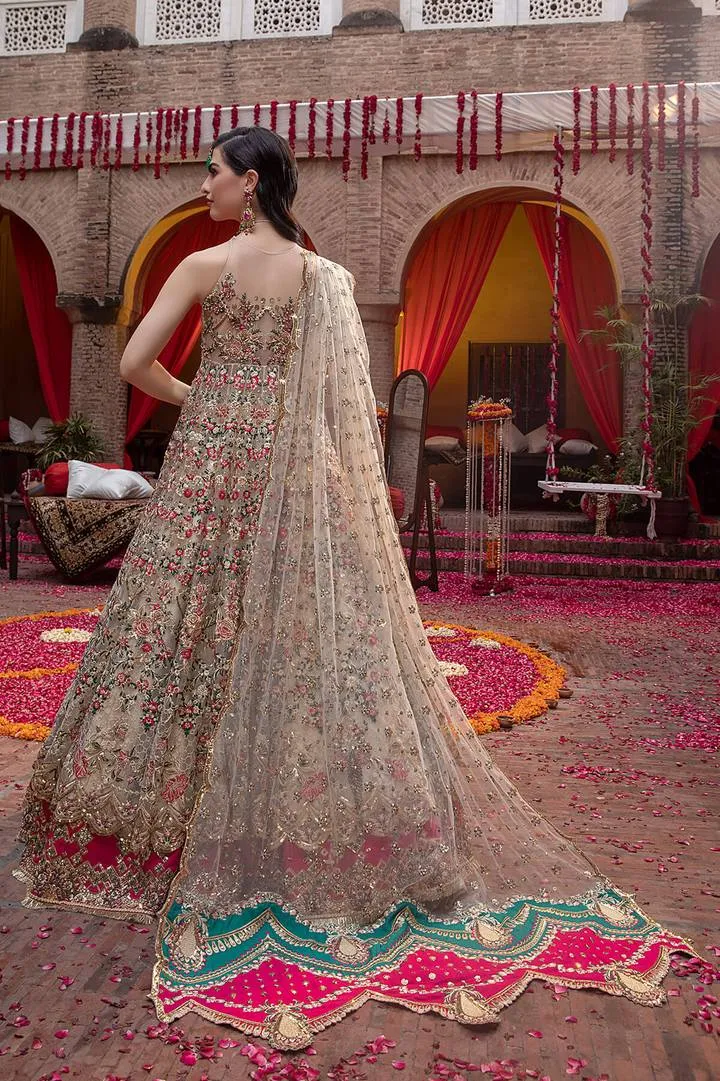 Designer Bridal Heavy Embroidered Lehenga Frock #BN1035
