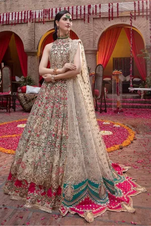 Designer Bridal Heavy Embroidered Lehenga Frock #BN1035