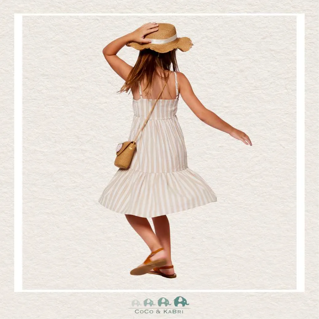 Deux Par Deux Striped Linen Dress