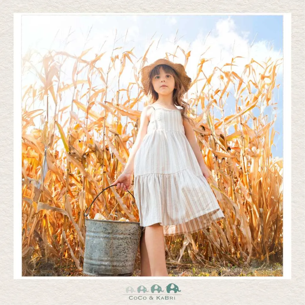 Deux Par Deux Striped Linen Dress