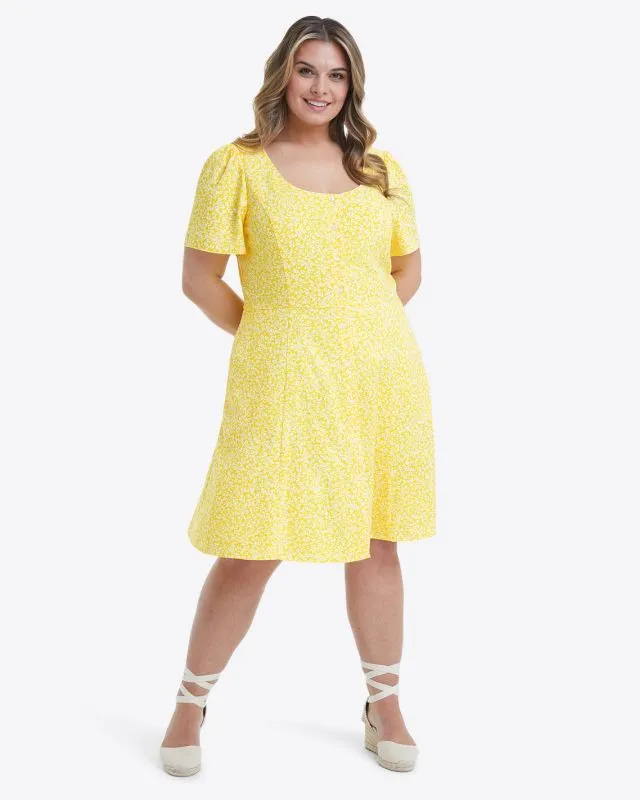 Draper James Size 24W Yellow Mother of Bride Dress