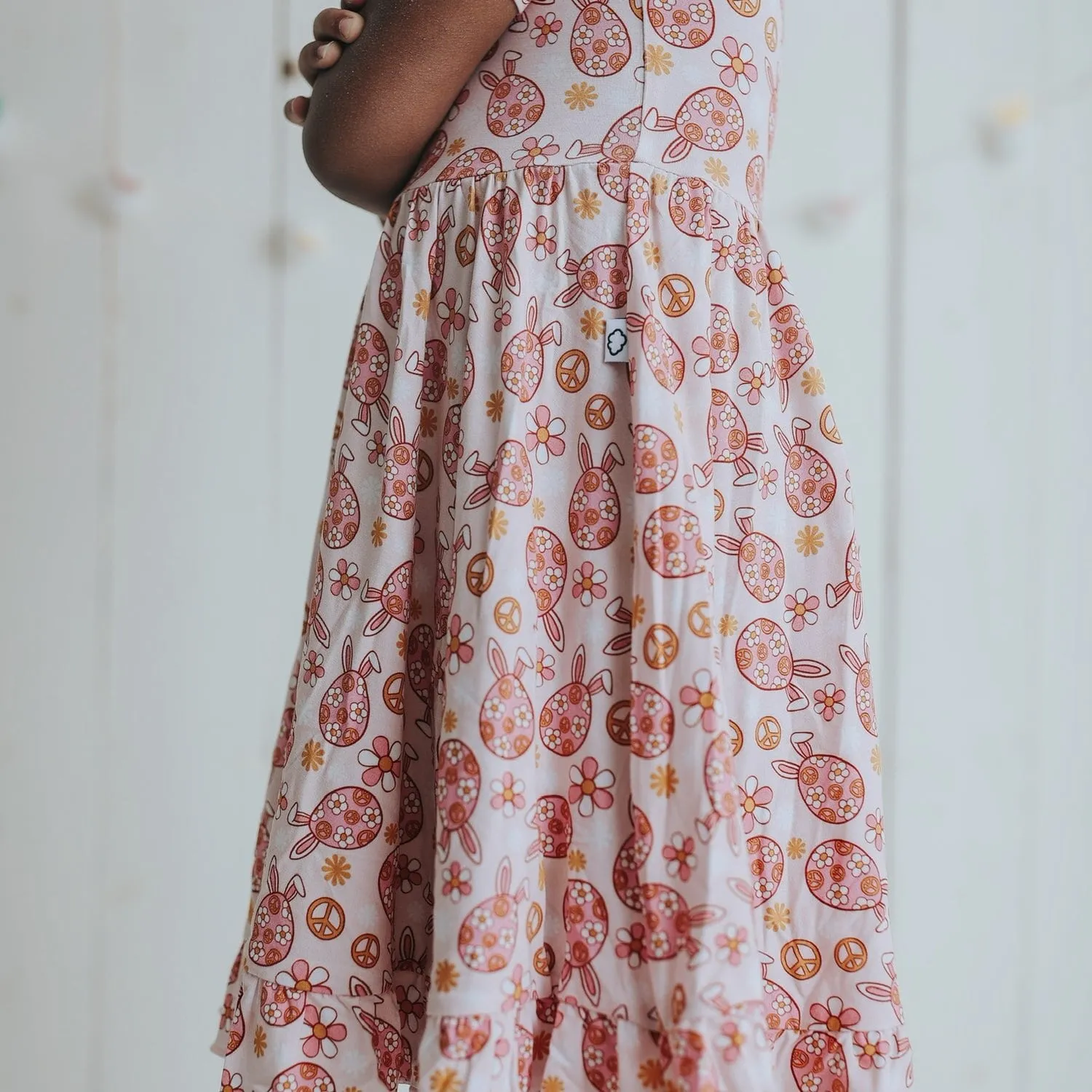 Dream Big Little Co Don't Worry Be Hoppy Dream Ruffle Dress