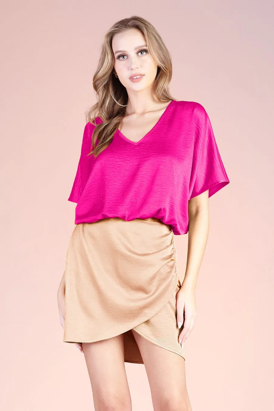 Dress Up in Satin Crepe Cropped Top | FINAL SALE