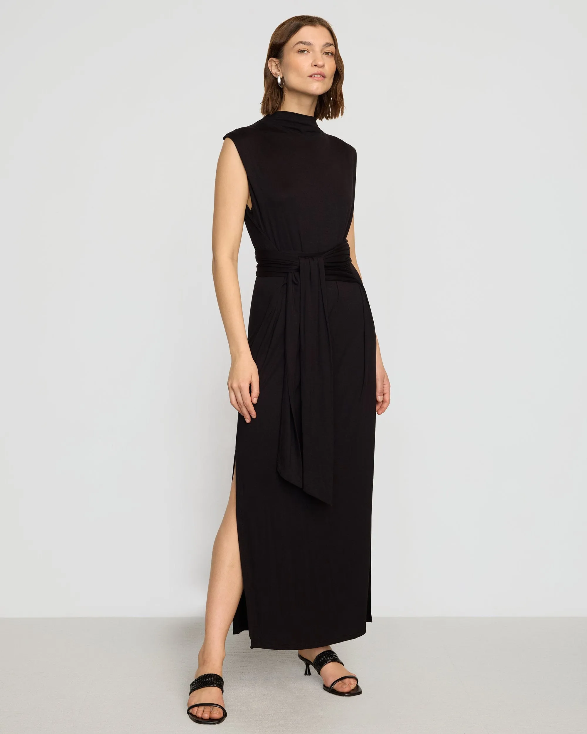 Eden Sleeveless Tie-Front Dress
