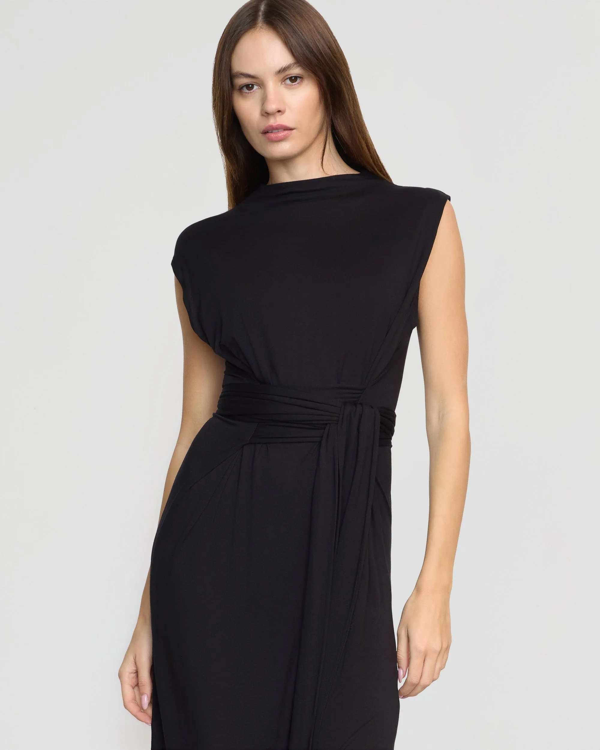 Eden Sleeveless Tie-Front Dress