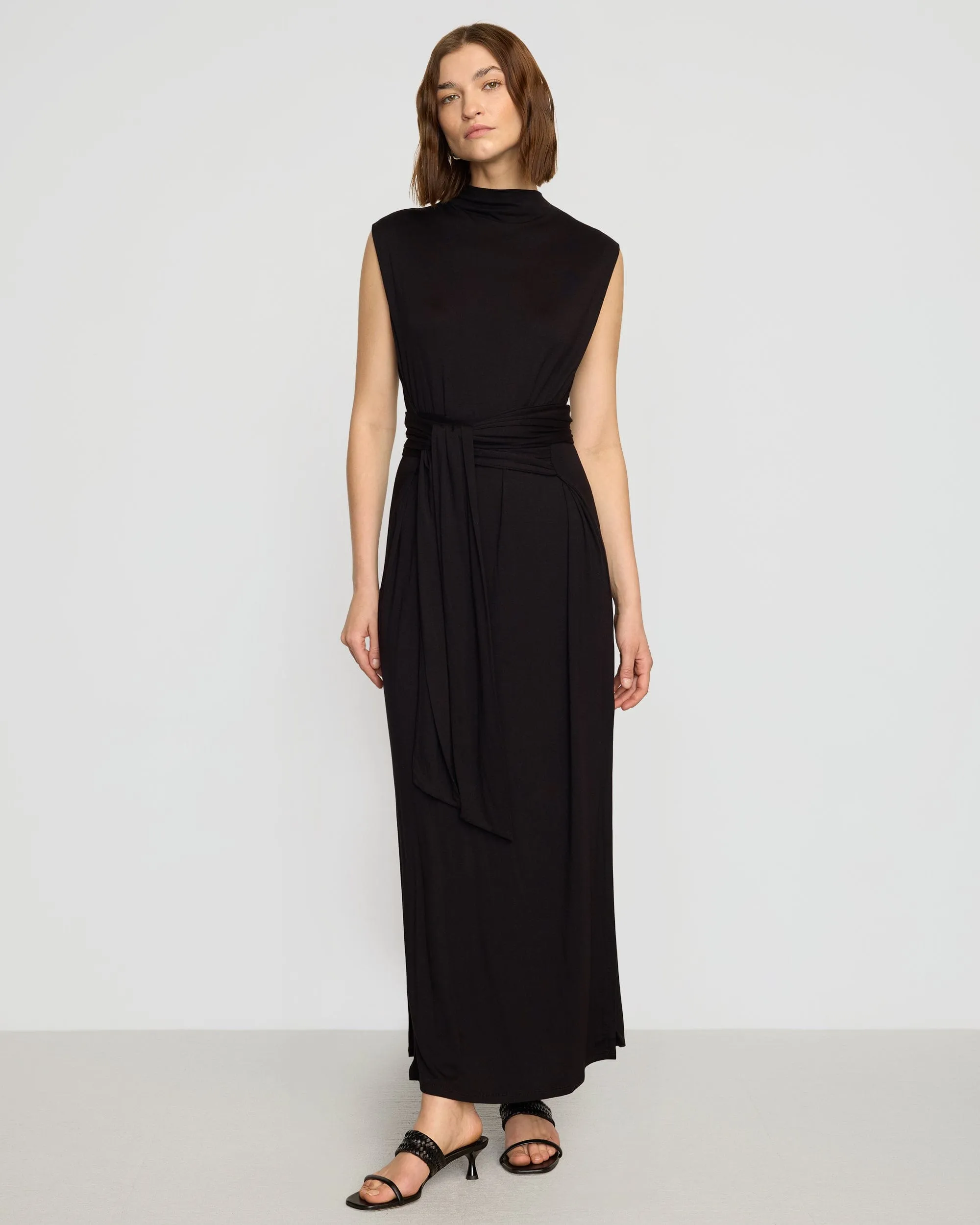 Eden Sleeveless Tie-Front Dress