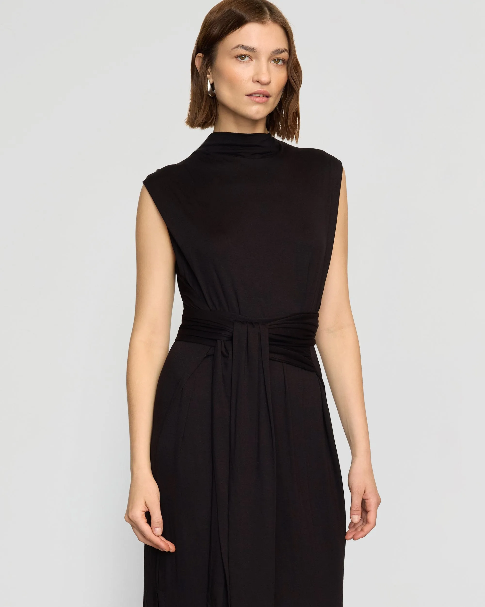 Eden Sleeveless Tie-Front Dress