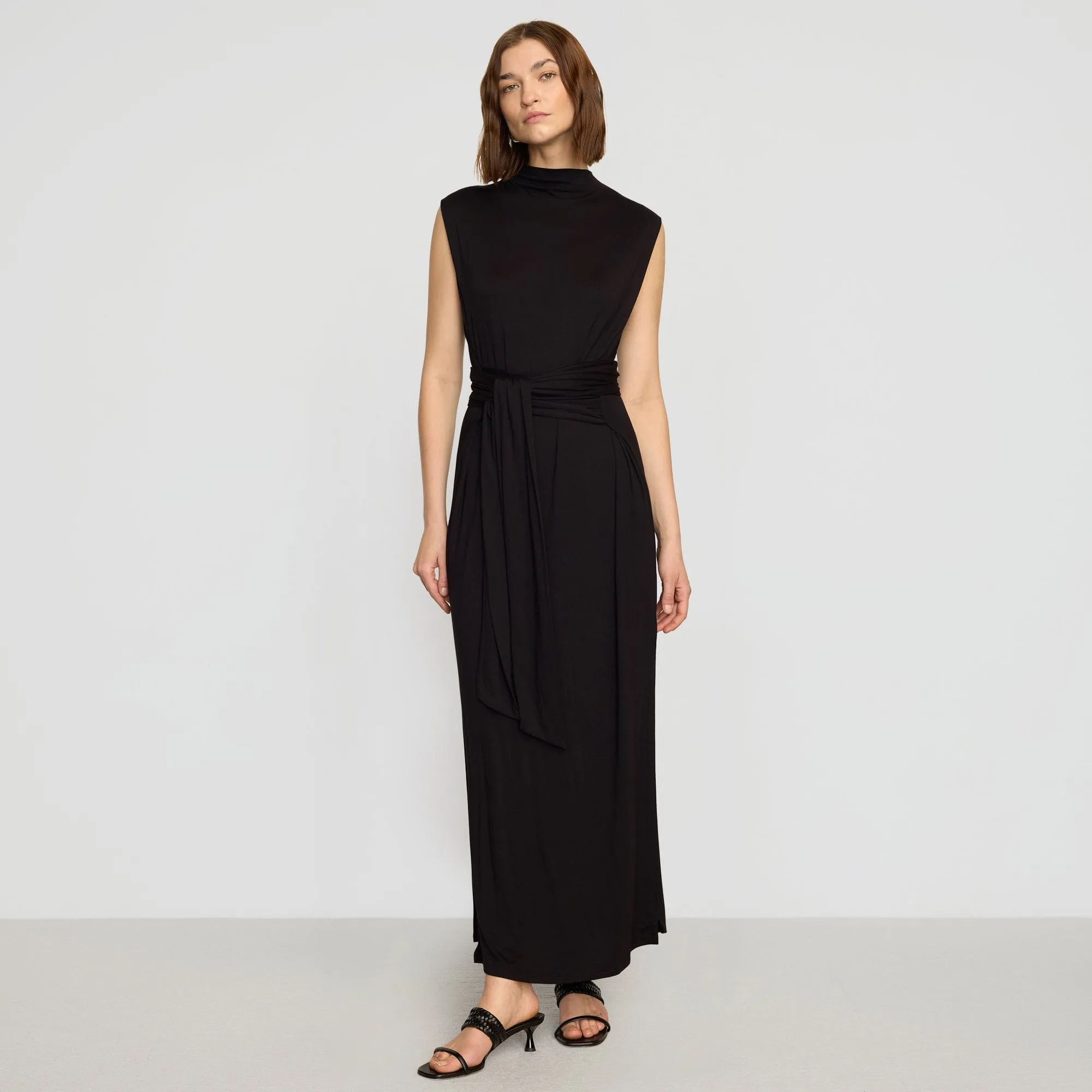Eden Sleeveless Tie-Front Dress