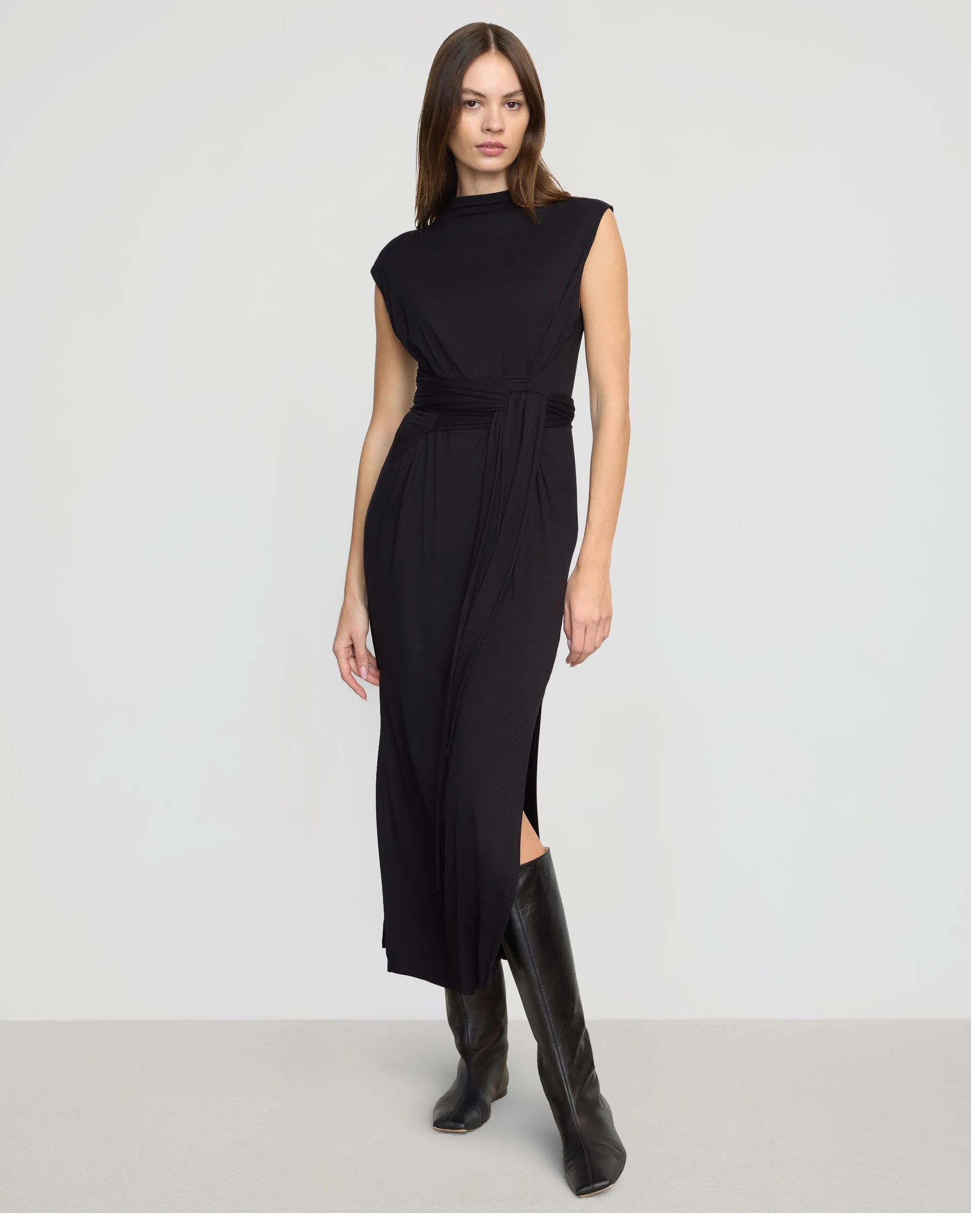 Eden Sleeveless Tie-Front Dress