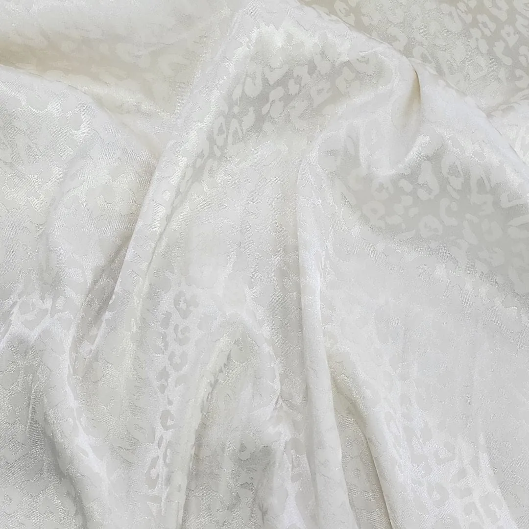 Embossed Satin Sapndex Fabric Cream 150cm