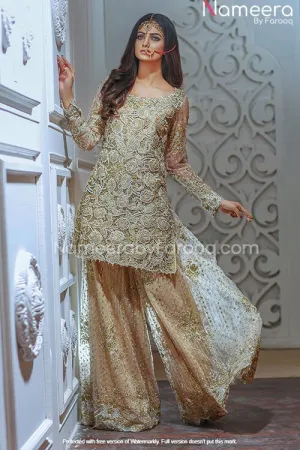 Embroidered Pakistani Nikkah Dresses Online  #BN112