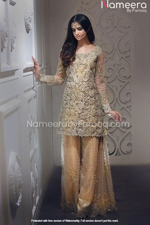 Embroidered Pakistani Nikkah Dresses Online  #BN112