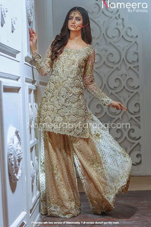 Embroidered Pakistani Nikkah Dresses Online  #BN112
