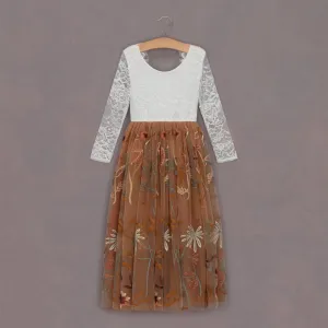 Enchanted Fall Long Sleeve Dress - Chantilly Lace