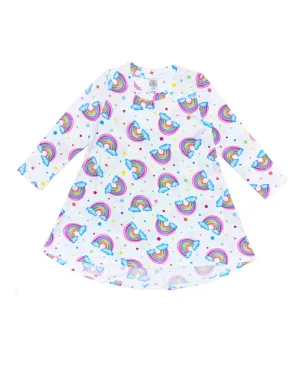 esme-  Rainbow & Stars Long Sleeve Hi-Low Dress