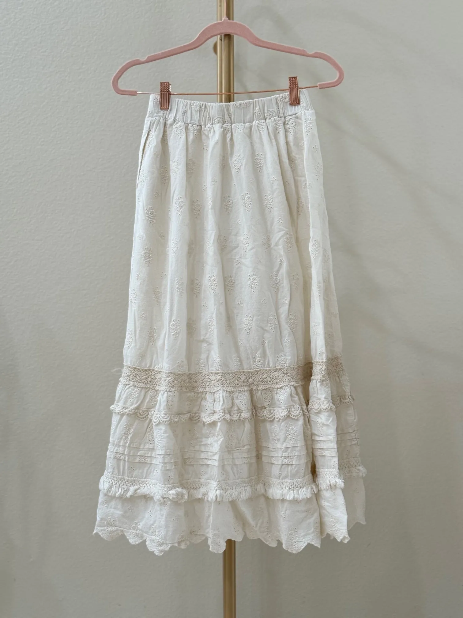 Floral Embroidered Skirt