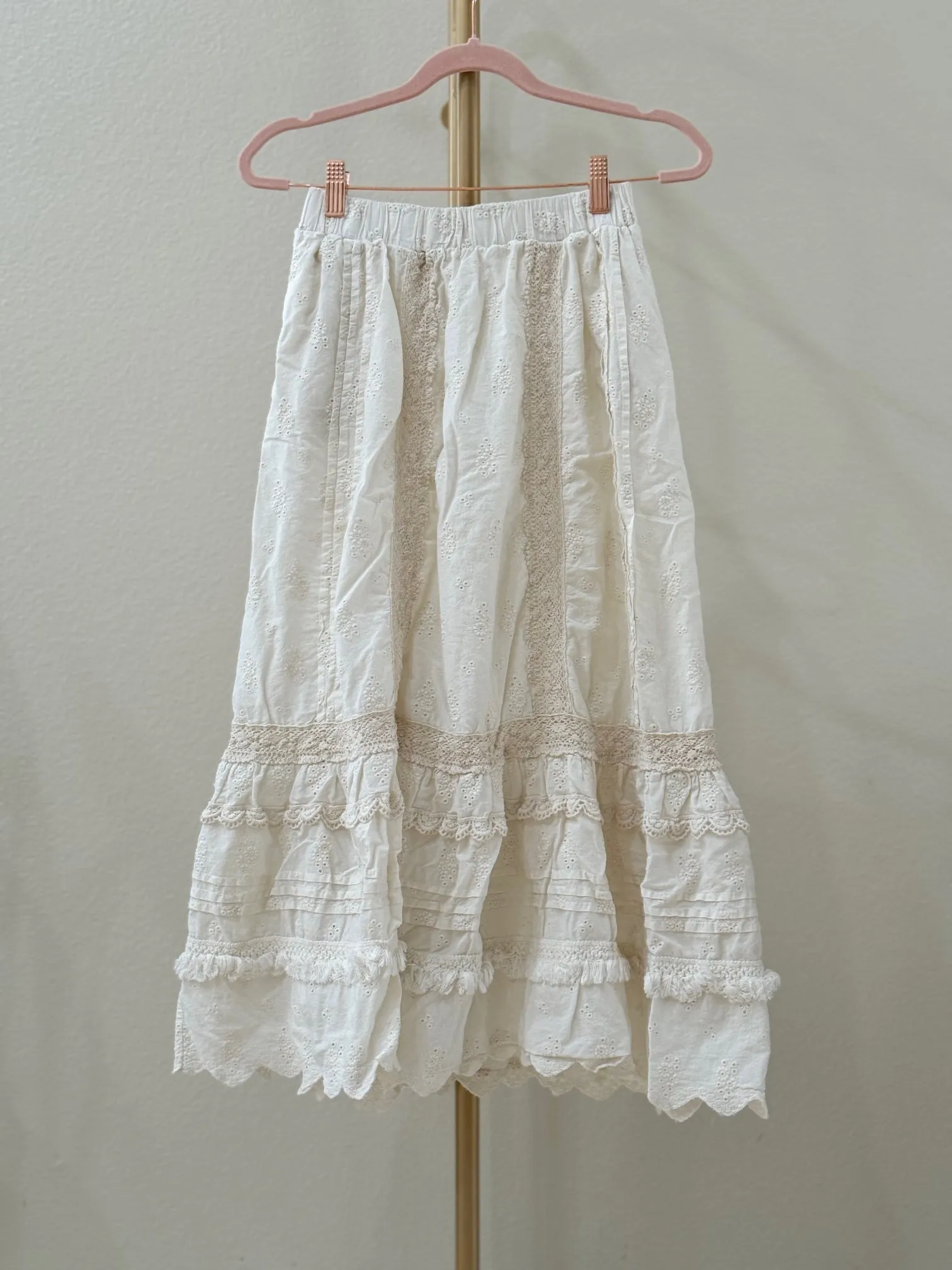 Floral Embroidered Skirt