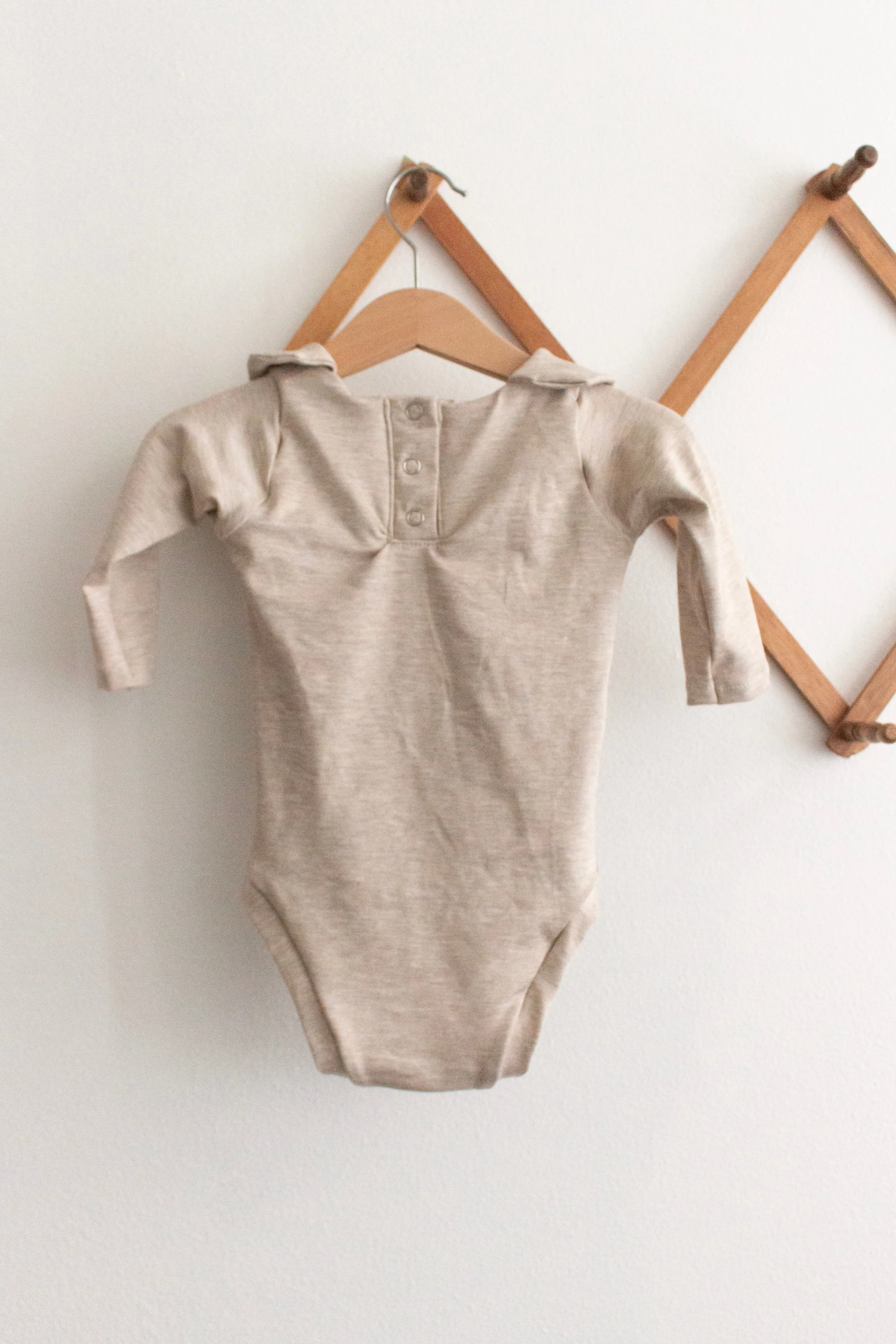 Floral Hand Embroidered Peter Pan Collar Leo/Bodysuit