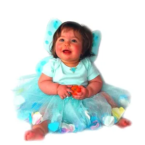 Flower Fairy Skirt, Aqua, Three Sizes for Ages 1 mo. - 6 yr .