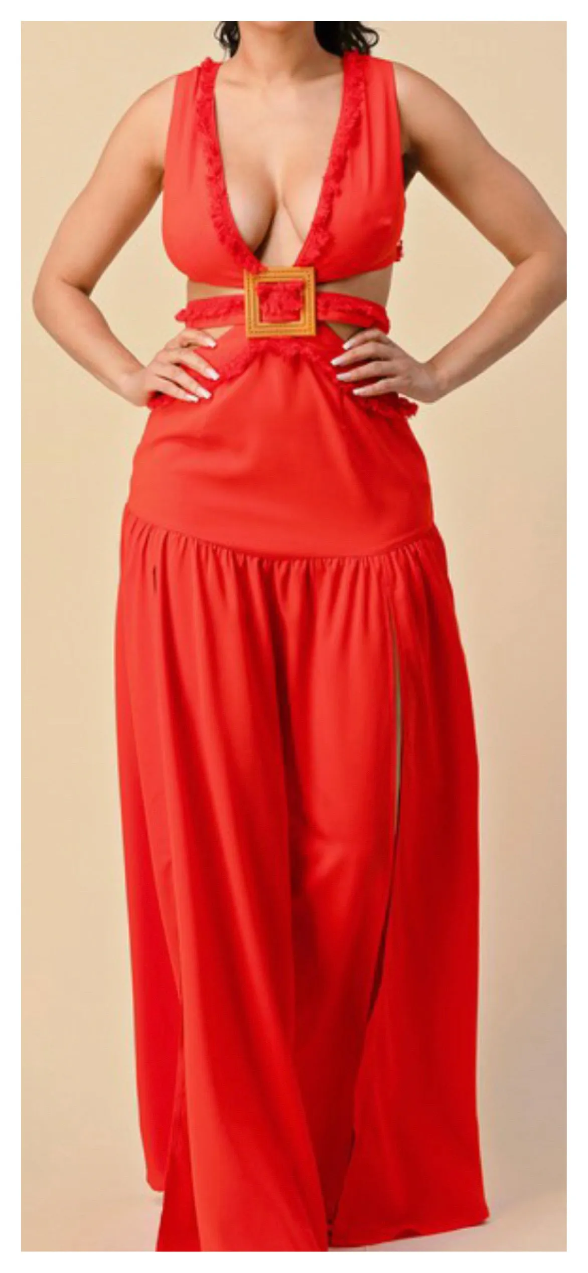 Fly Like Her Tank Maxi Dress (Red)