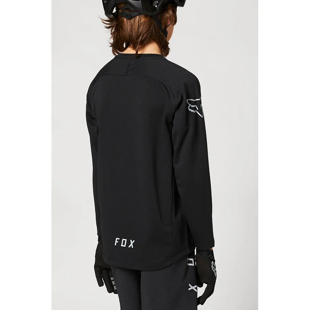 Fox Youth Defend Ls Jersey - Black Ys