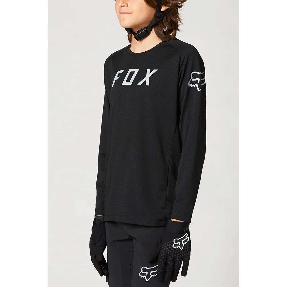 Fox Youth Defend Ls Jersey - Black Ys