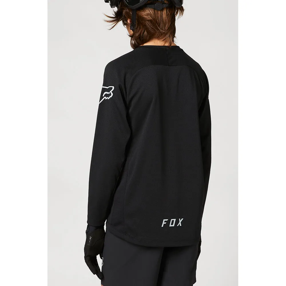 Fox Youth Defend Ls Jersey - Black Ys