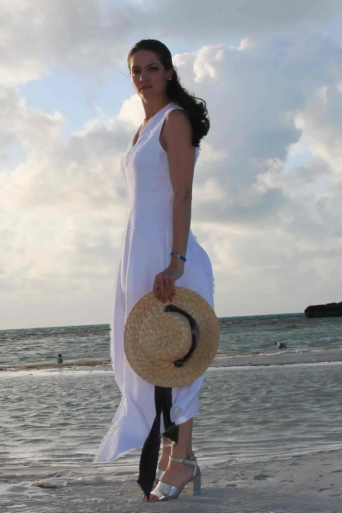 Frayed Linen Summer Dress / Multiple Colors