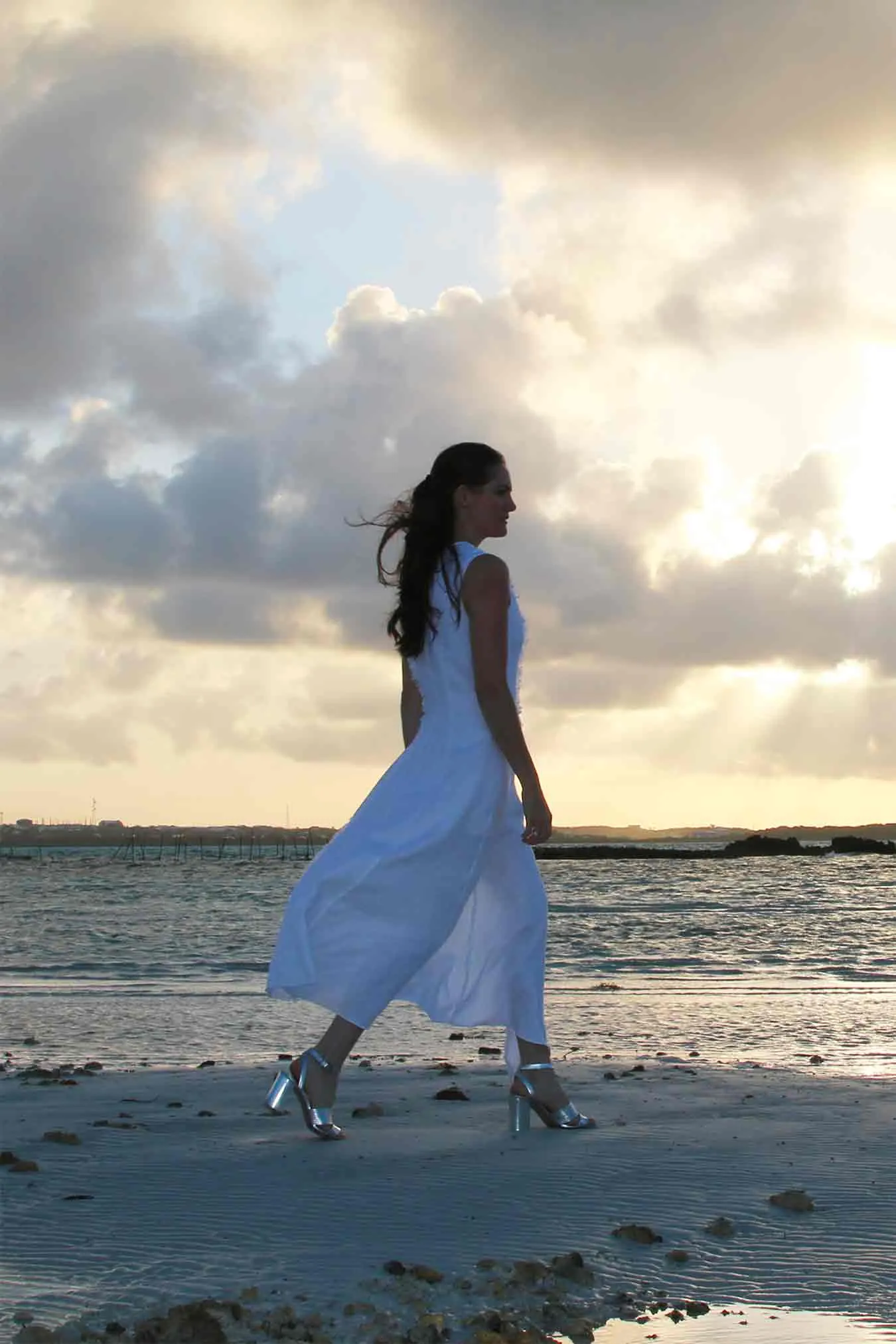 Frayed Linen Summer Dress / Multiple Colors