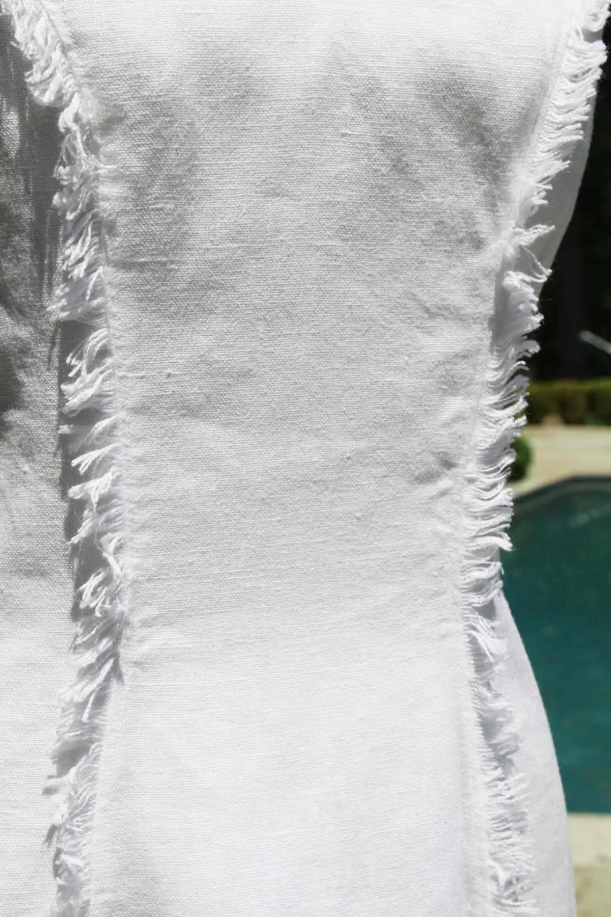 Frayed Linen Summer Dress / Multiple Colors