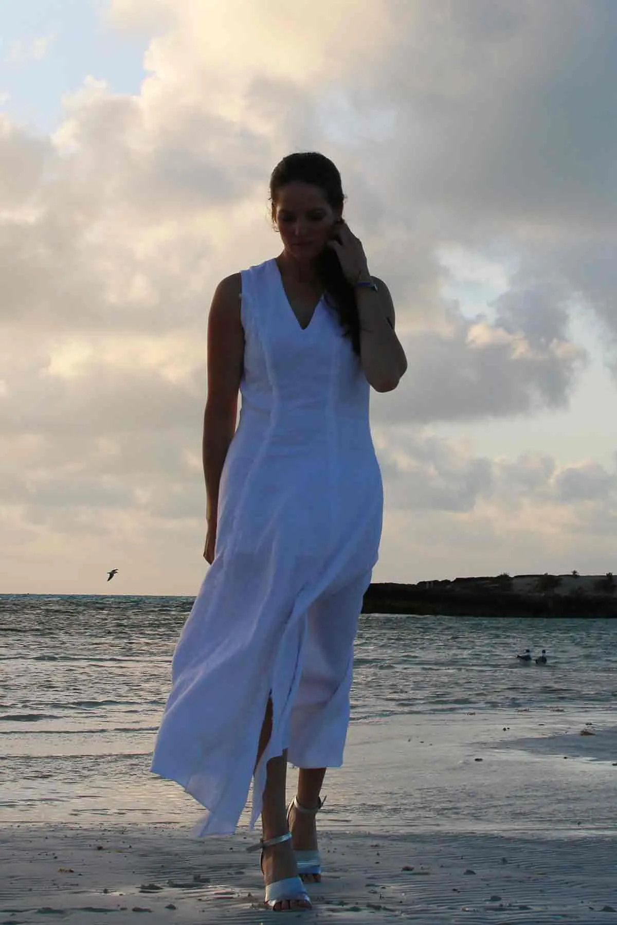 Frayed Linen Summer Dress / Multiple Colors