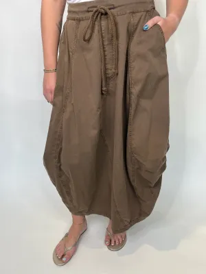 Free People Willow Poplin Midi Chocolate