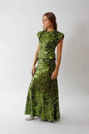 Ganni Velvet Sequins Maxi Skirt