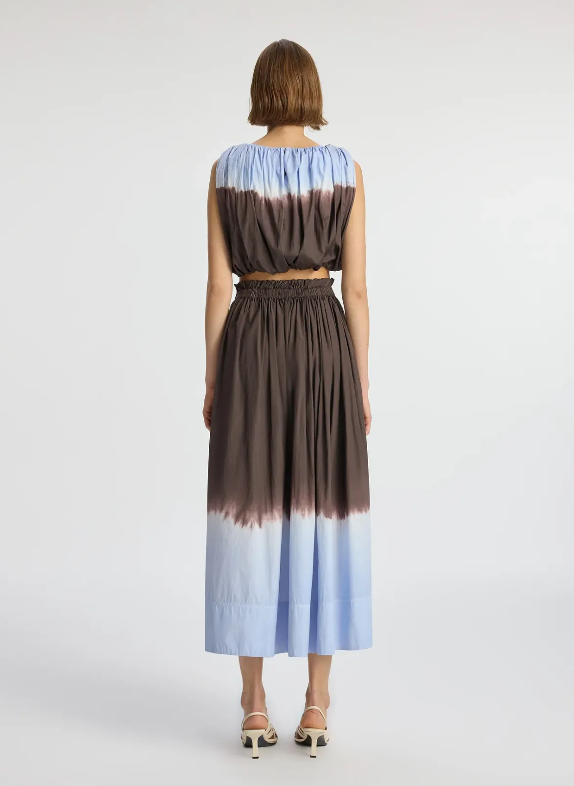Gina Skirt, Sky Blue/Fudge