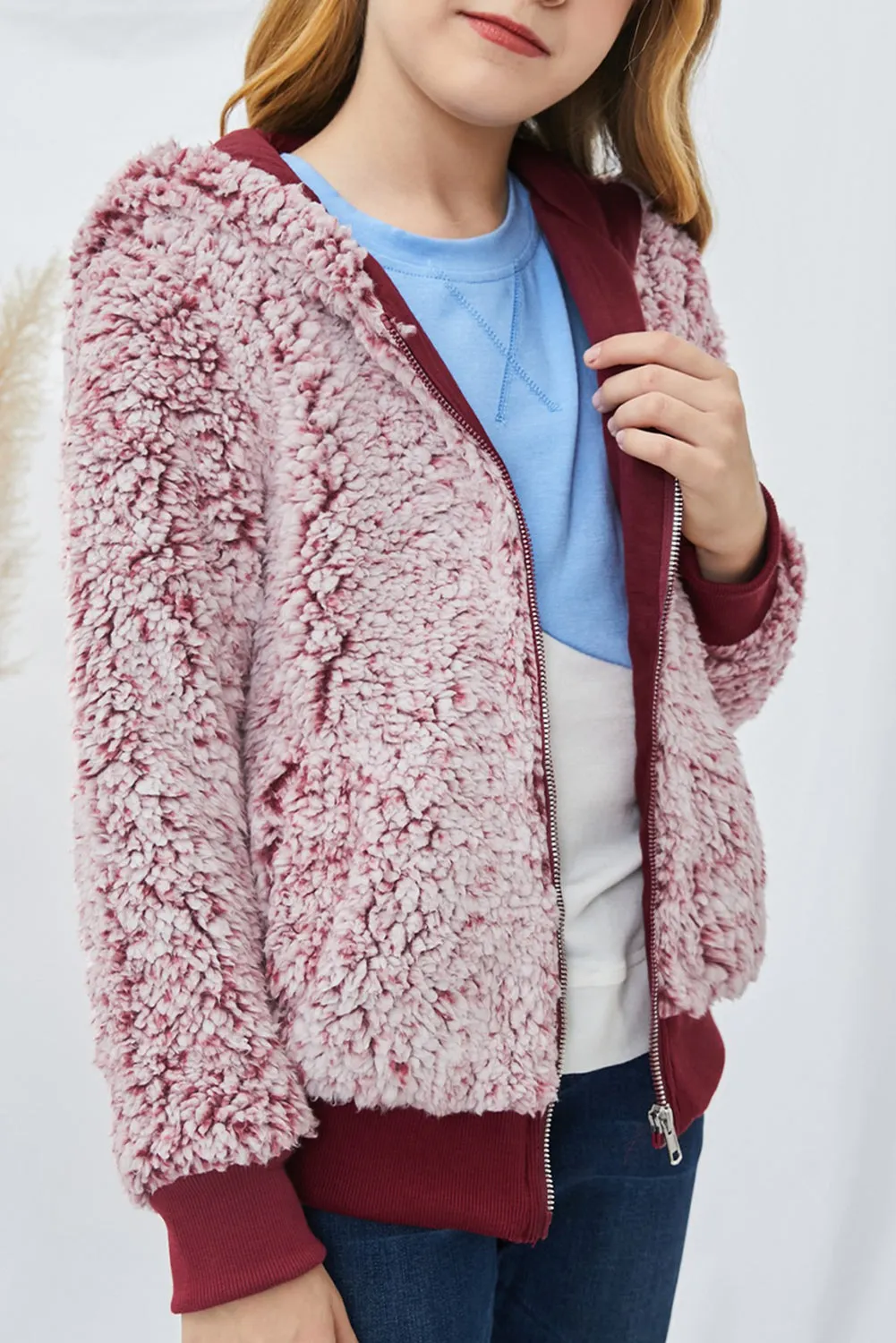 Girls' Faux Fur Bomber Jacket