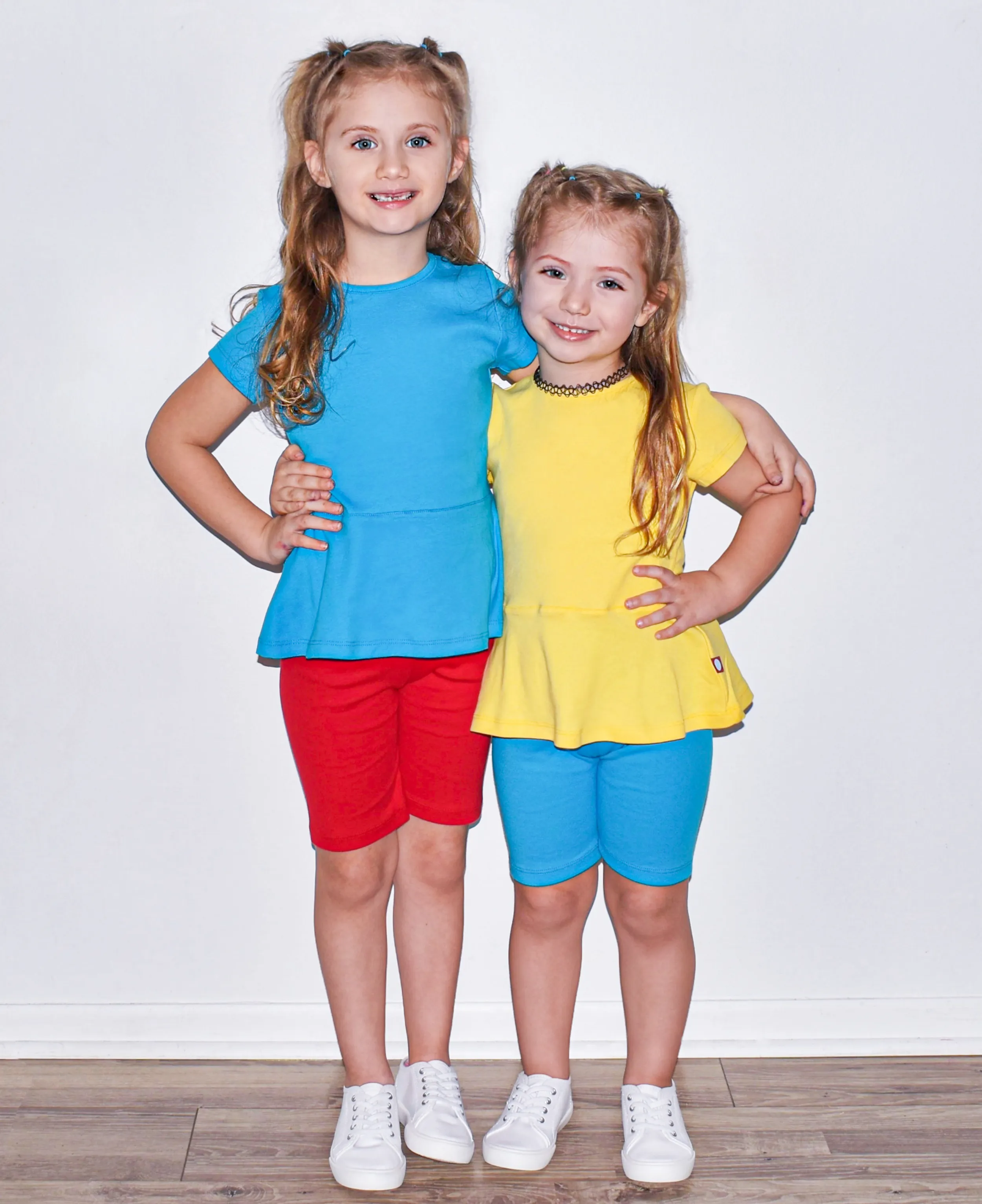 Girls Soft Cotton Long Bike Shorts | Black