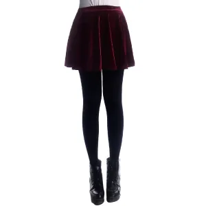 Gold Velvet Large Size Short Skirt
