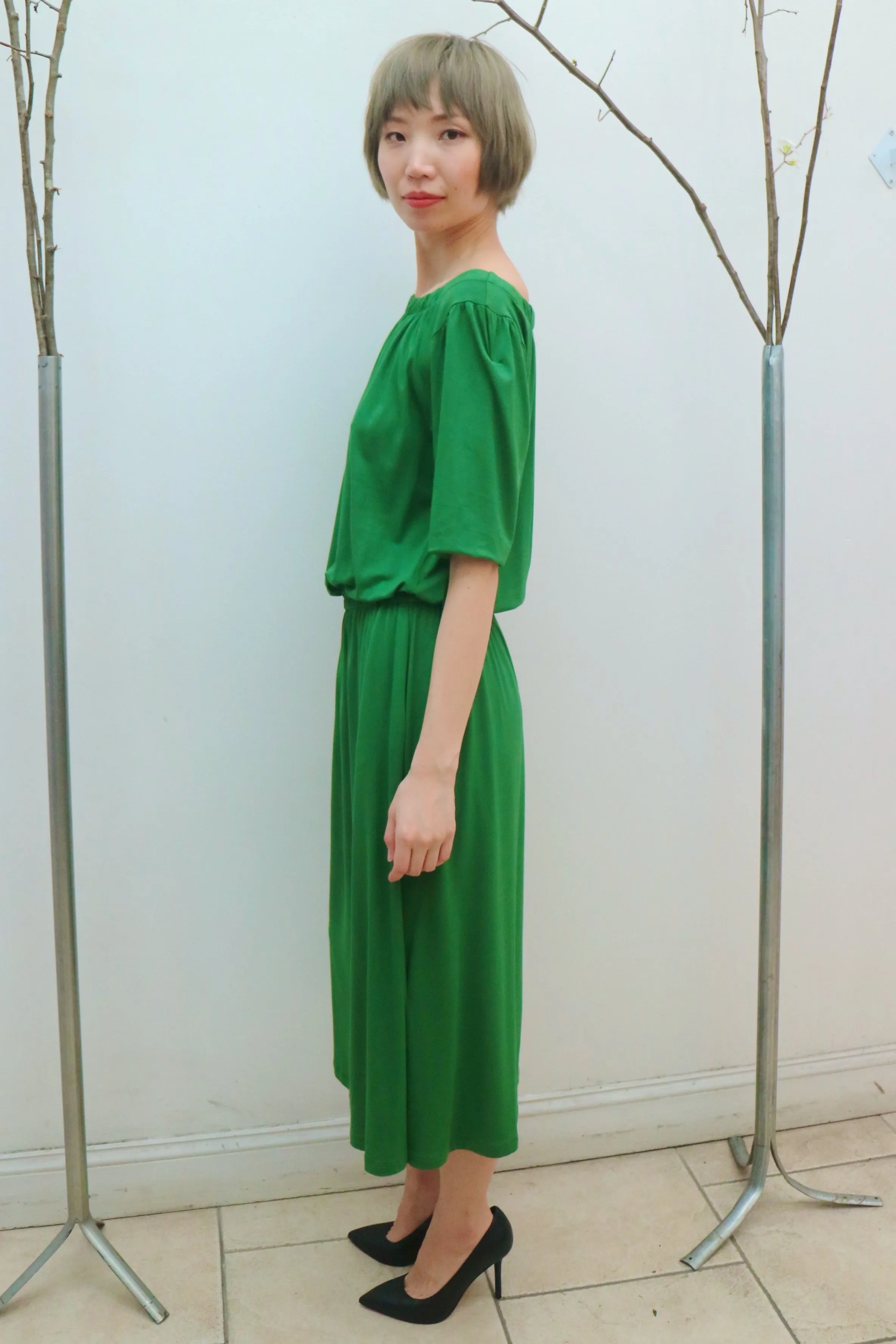 Green Bamboo Dress #175