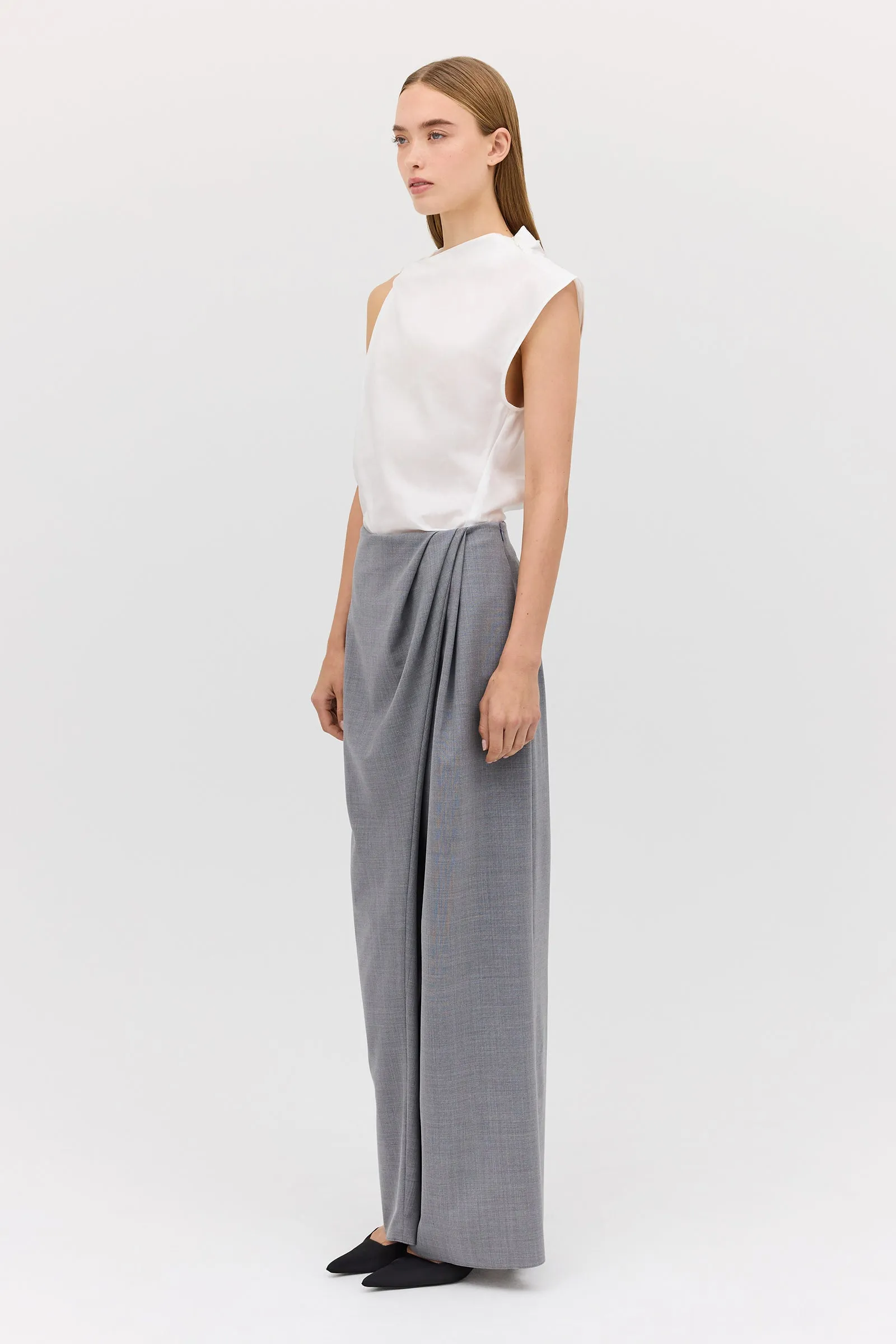 GREY WOOL CANDOUR PANT