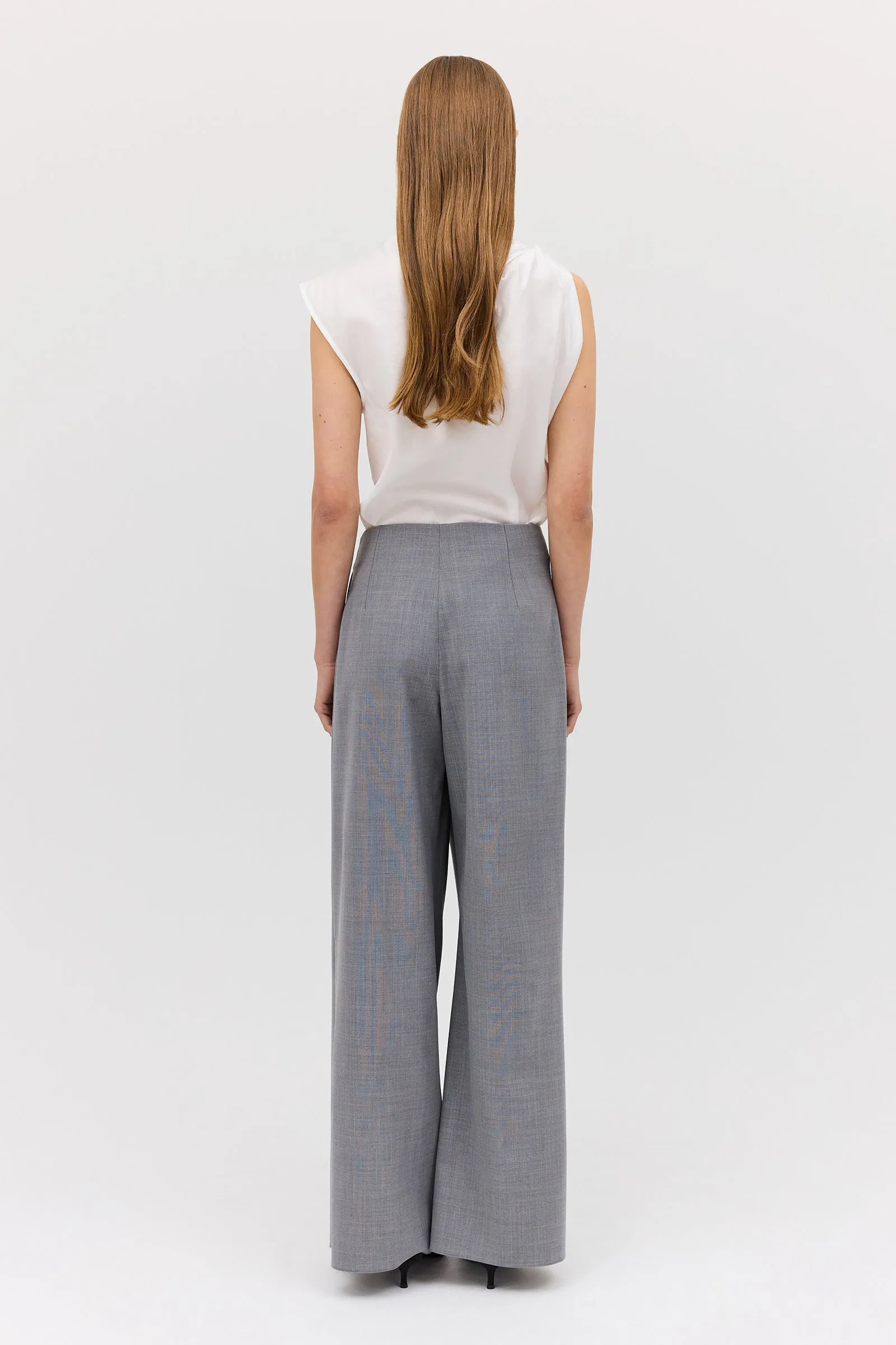 GREY WOOL CANDOUR PANT