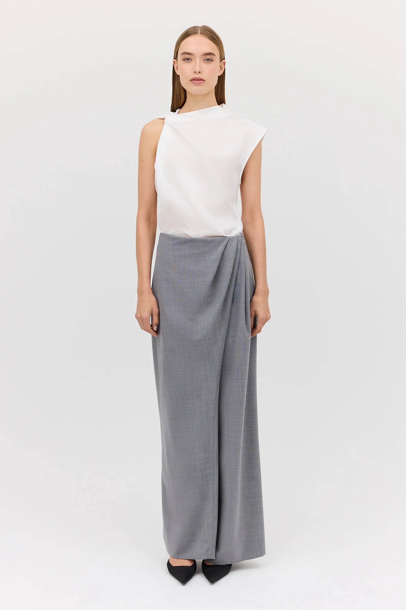 GREY WOOL CANDOUR PANT