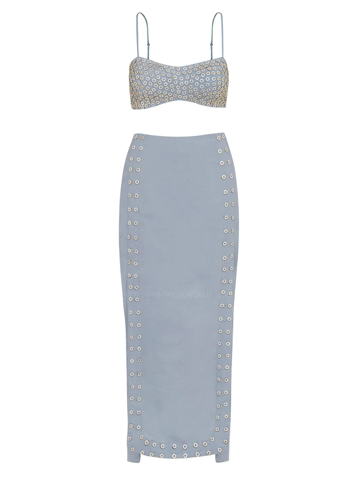Gwen Detail Short Cami-Lana Detail Midi Skirt ::RET