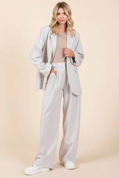 Hazel Blues® |  Mittoshop Pintuck Detail High Rise Pants