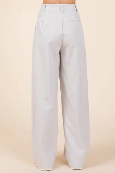 Hazel Blues® |  Mittoshop Pintuck Detail High Rise Pants