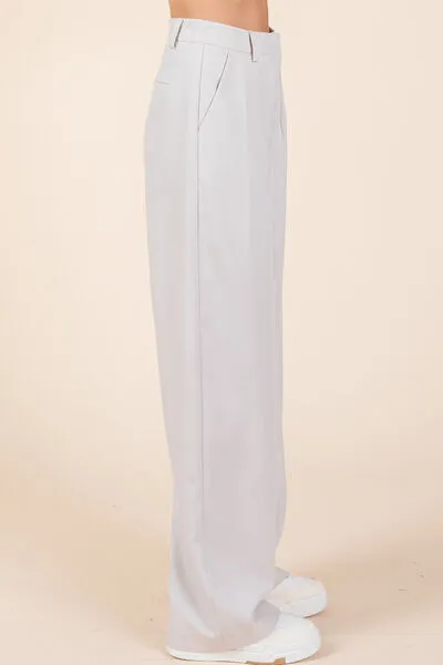 Hazel Blues® |  Mittoshop Pintuck Detail High Rise Pants