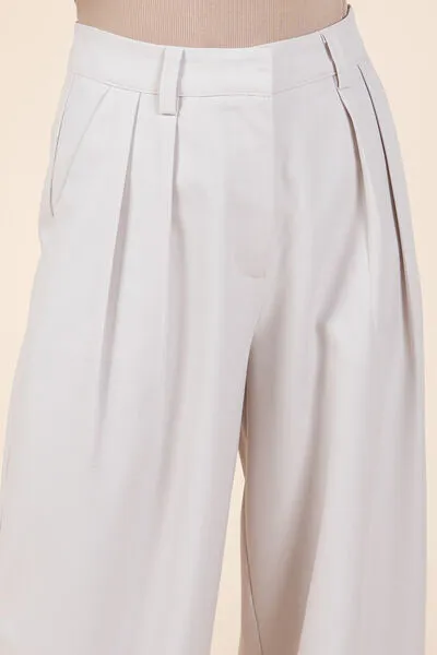 Hazel Blues® |  Mittoshop Pintuck Detail High Rise Pants
